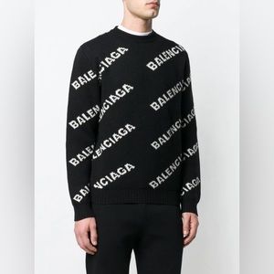 Balenciaga All-Over Logo Jumper